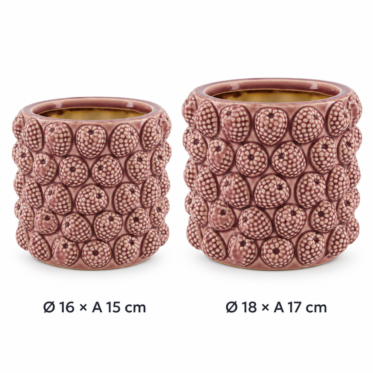 Raspberry Ceramic Vase