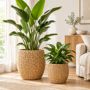 Panier pour plantes en jacinthe d’eau