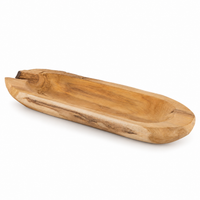 Centro de Mesa en Madera de Teca Natural