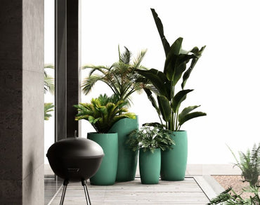 Pot de fleurs - ARTEVASI - Santorini SWS 65 BR - Intérieur/extérieur - Plastique - 33 x H65 cm - 43 L - Gris anthracite - Jardin Pot de fleurs - ARTEVASI - Santorini SWS 65 BR - Intérieur/extérieur - Plastique - 33 x H65 cm - 43 L - Gris anthracite - Jardin
