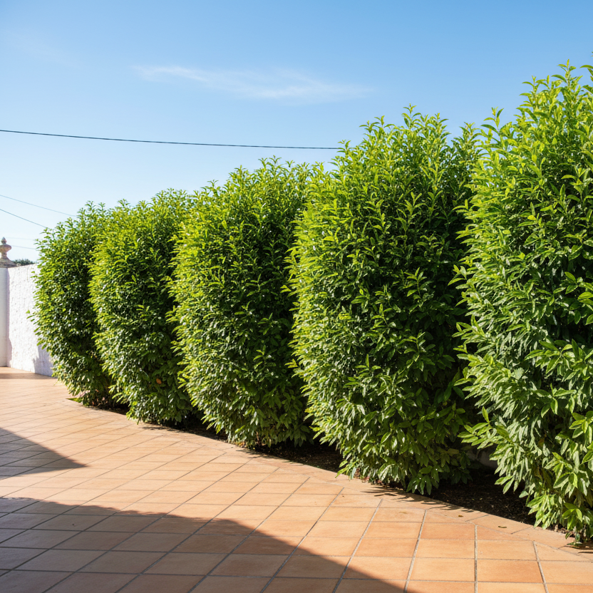 Sebe de Viburnum lucidum em jardim