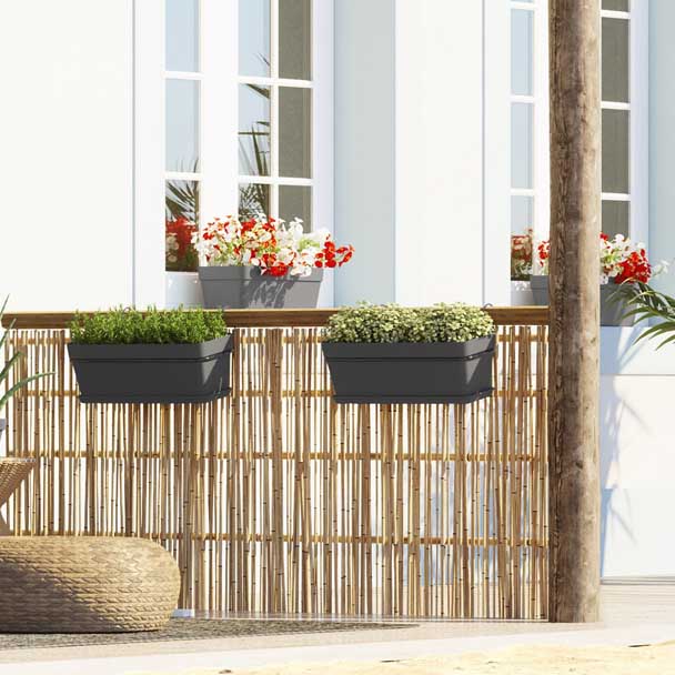 vaso floreira capri kit varanda 50 artevasi terracota decoração exterior flores