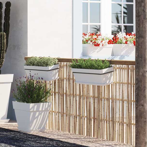 vaso floreira capri kit varanda 50 artevasi terracota decoração exterior